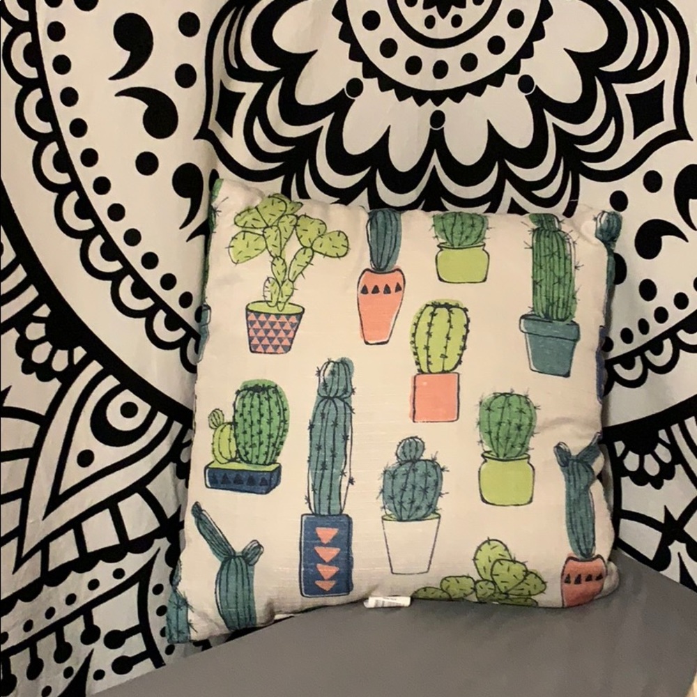 Cactus throw pillow